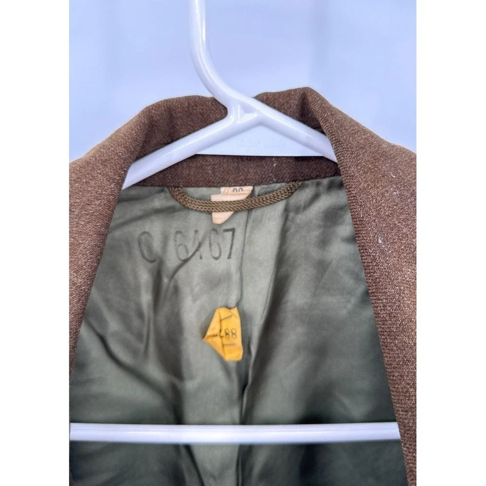 WWII 7th Army Specialist Coat Jacket Brown - Picture 3 of 8